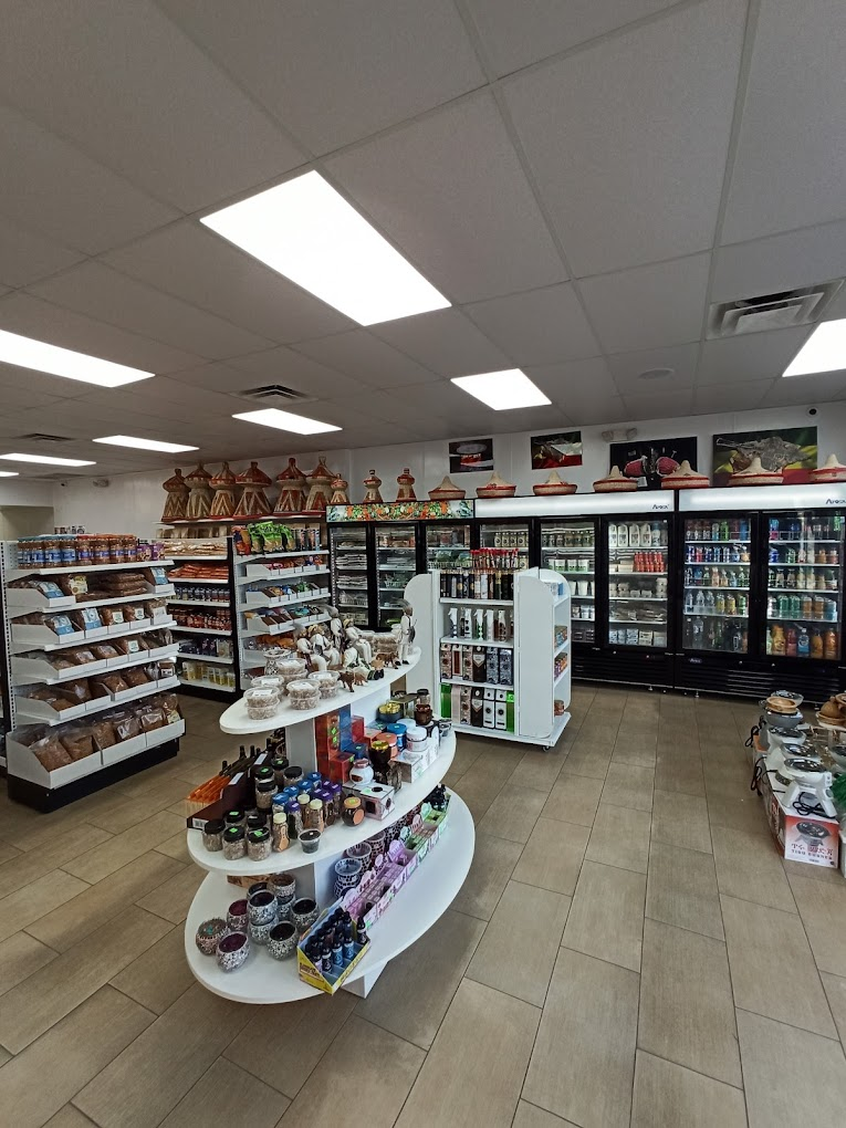 Ethiopian spices, pantry ingredients, and traditional goods inside Awdamet Market